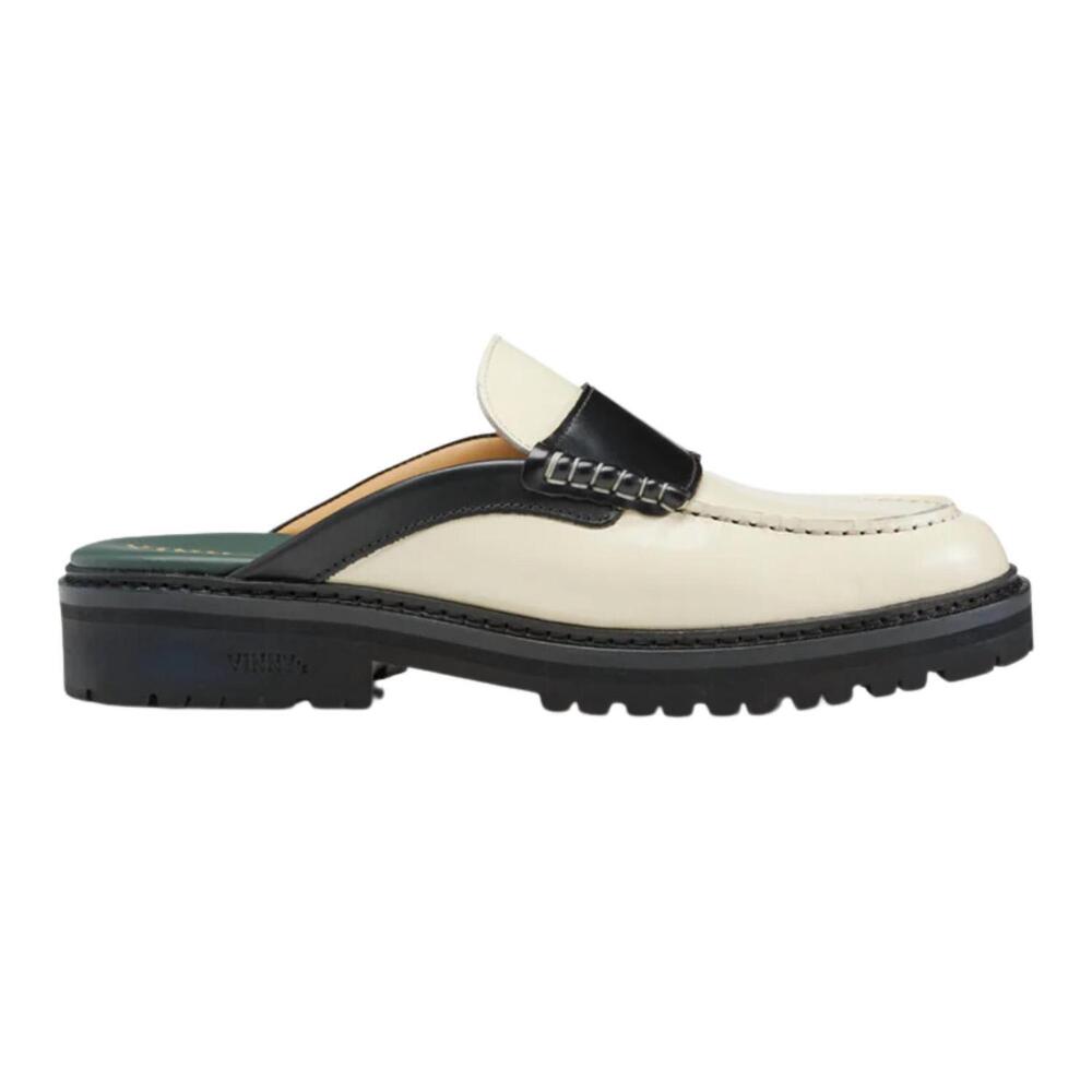 NEW VINNY'S women's yardee lug sole mule in black/white